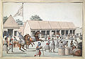 प्राचीन लखनऊ के बज़ार का एक दृश्य (1800)